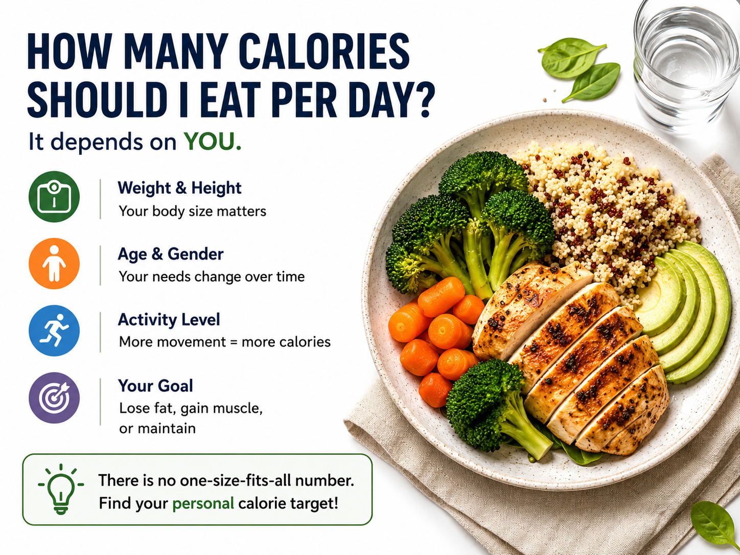 Understanding daily calorie needs — BMR, TDEE and goal-based targets